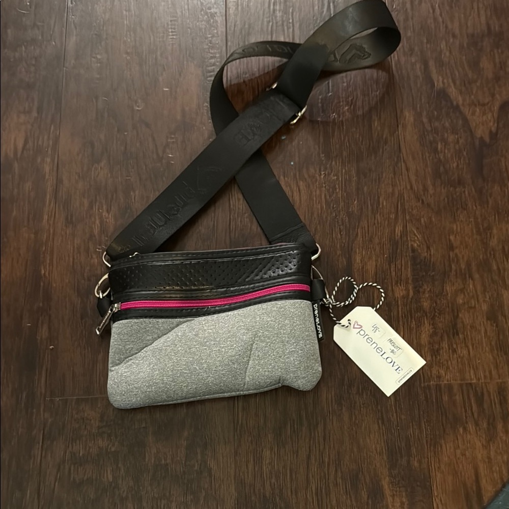 Stylish Black and Gray Crossbody Bag